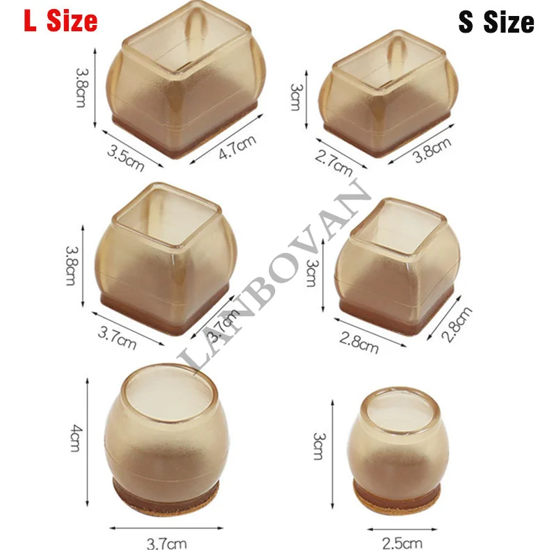 16pcs Upgraded silicone Chair Legs Floor Protectors Non-Slip Feet Pads For furniture Table Legs Sock Cover Felt Floor Protection furniture leg pads furniture pads silicone pads