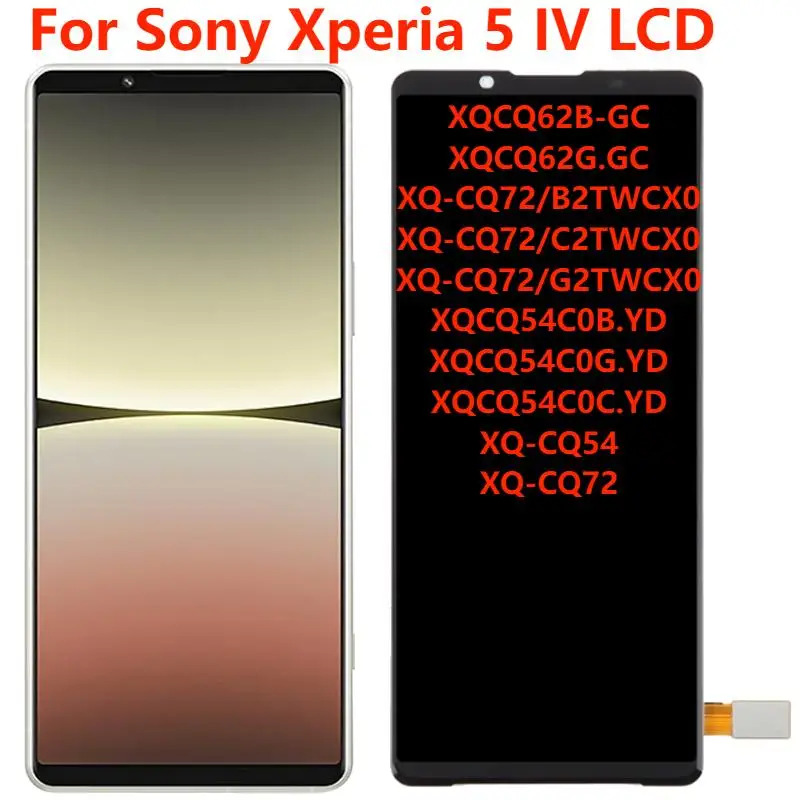 

Original 6.1"AMOLED For Sony Xperia 5 IV XQCQ62B-GC XQ-CQ54 LCD Display With Frame Touch Screen Digitizer Assembly Repair Parts