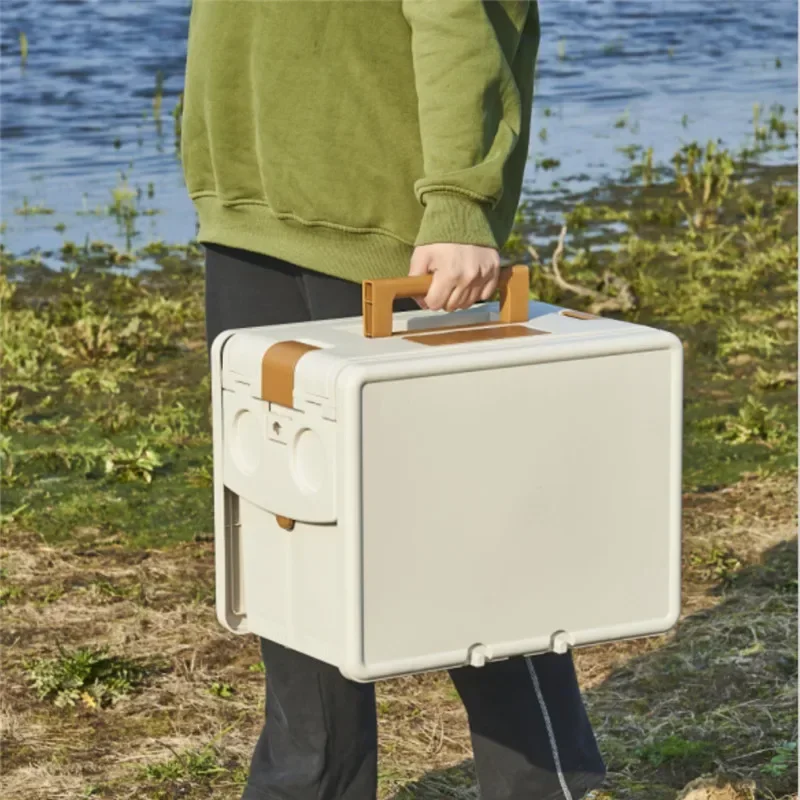 Outdoor Camping Insulation Table Folding Refrigerator Portable Car Refrigerator Camping Picnic Table New