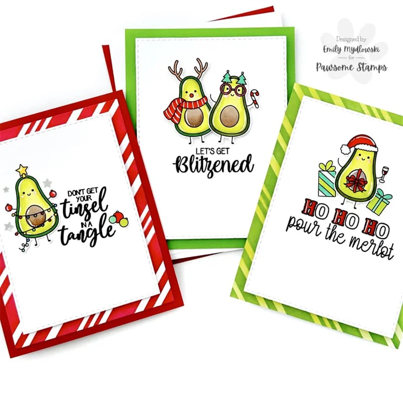 Description Picture 3 of itemNew 2023 Christmas Sassy Holiday Greetings Clear Stamps Set Scrapbooking for Paper Making Metal Cutting Dies Frames Card Craft