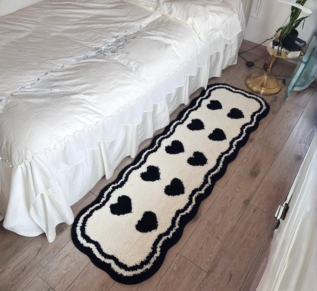 Cream Style Imitation Cashmere Carpet Bedroom Bed Blanket Advanced Home Decor Living Room Cloakroom Balcony Soft Mat