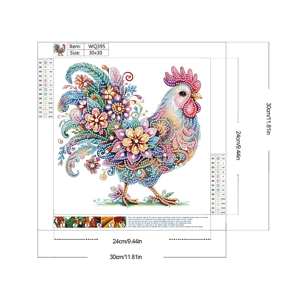 5D DIY Partial Special Shaped Drill Diamond Painting Kit Chicken Decoration diamond painting diamond art painting kit diamond painting set