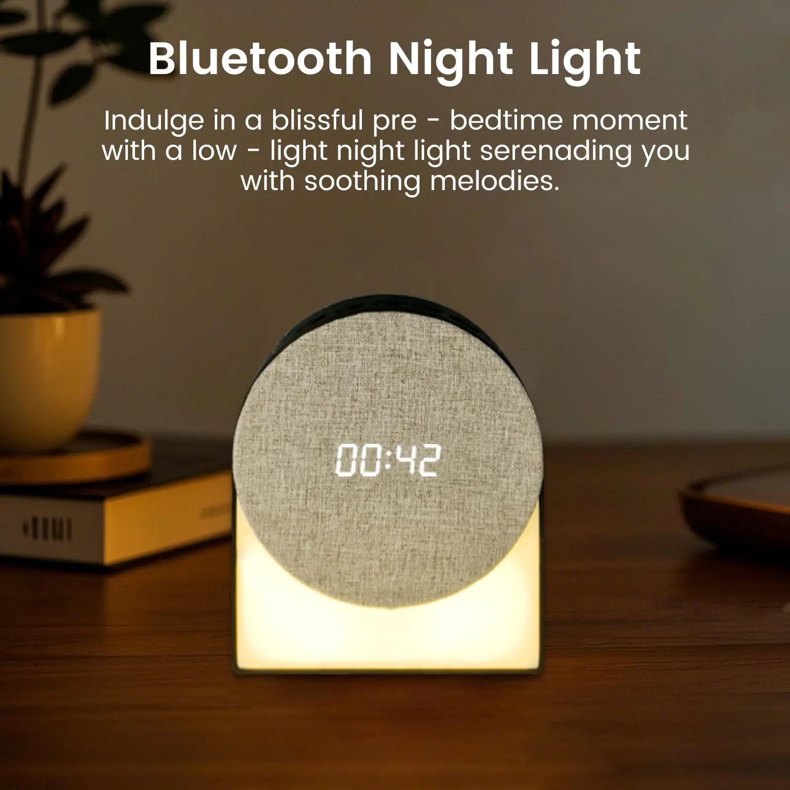 Mini Portable Sleep Bluetooth Speaker Wireless White Noise Sleep Aid Soundbar LED Night Light with Time Alarm Clock Sleep Timer