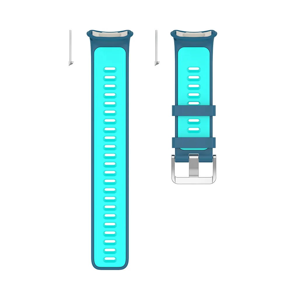 Dual-Color Silicone Adjustable Smartwatch Band - Enhanced Replacement Strap