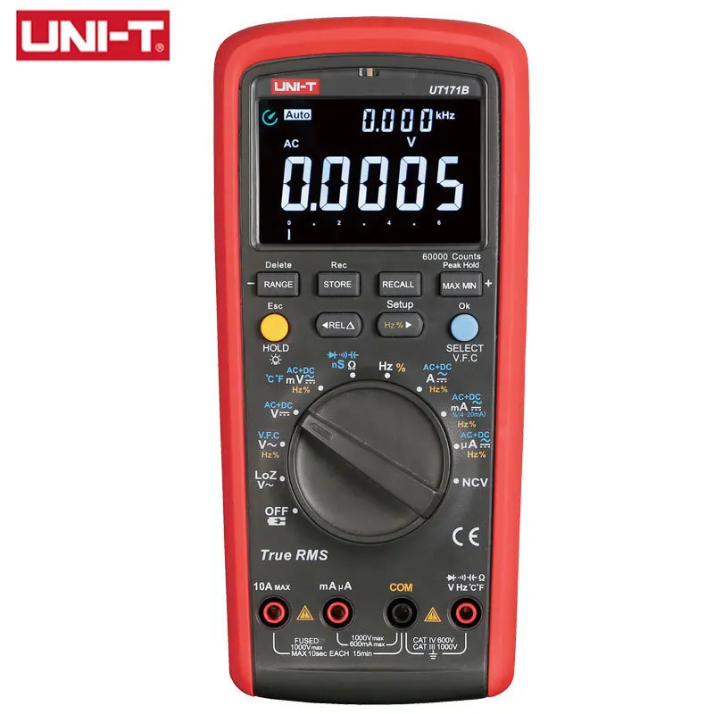 UNI-T UT171A/UT171B/UT171C Промышленный Цифровой мультиметр True RMS Измерение VFC связь USB/Bluetooth |