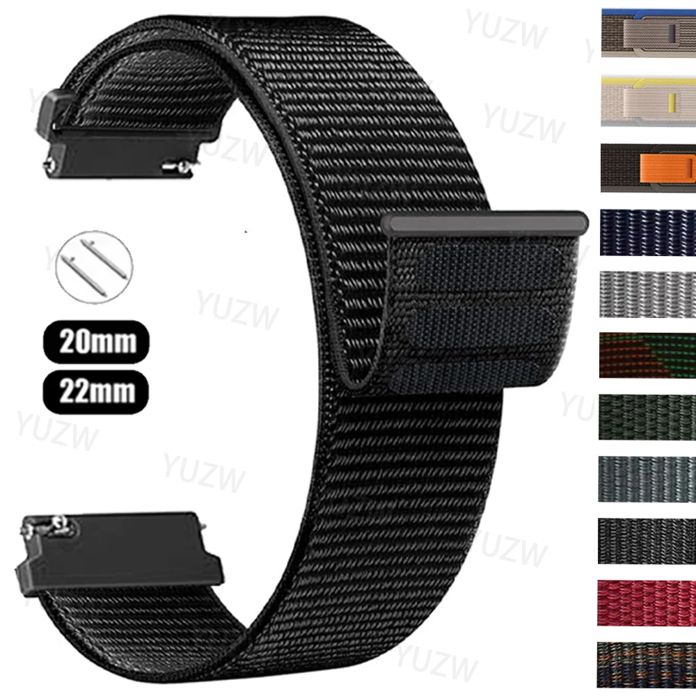 Braided Nylon Watch Band - 20mm & 22mm Sizes, Universal Fit