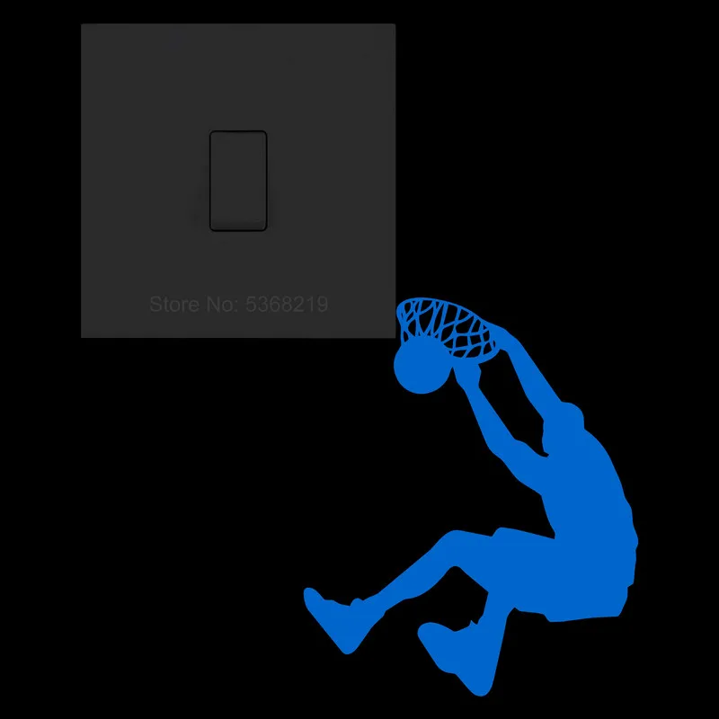 Luminous Glow-In-The-Dark Basketball Dunk Wall Sticker - Kids Room & Gym Decor