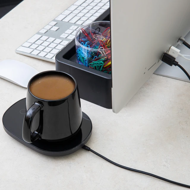 USB Coffee Mug Warmer Set for Desk, Tea Cup Warmer, Electric Warming, Black  - AliExpress