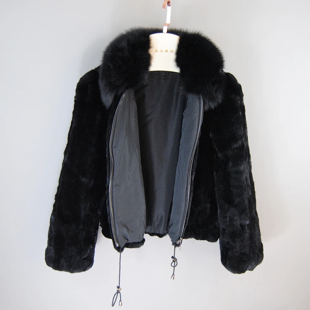New Style Women Winter Warm Soft Quality Real Rex Rabbit Fur