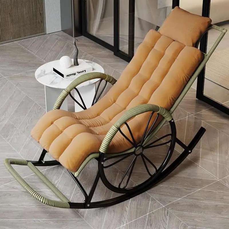 Sillas de salón de patio, silla mecedora, silla de descanso para el  almuerzo, silla de anciano casual, silla mecedora, silla reclinable para  adultos