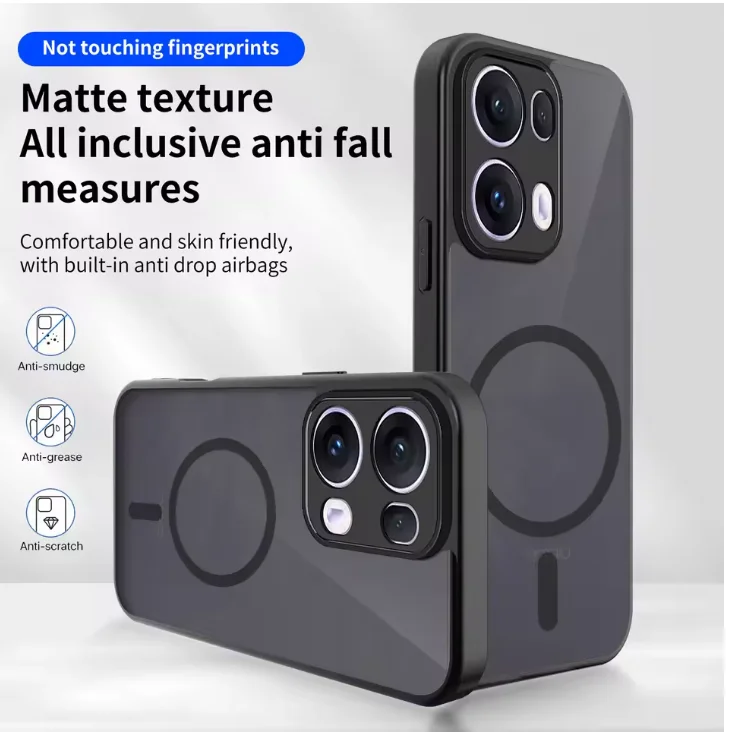 Armor Matte Frosted Clear Magnetic Wireless Charging Case
