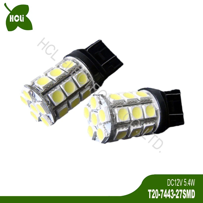 

High quality DC12V 5W T20 W21/5W 7443 7440 Led Reverse Lights W21W Car Turn Signal Stop Light Rear Fog Lamp free shipping 2pcs