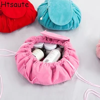 Women Drawstring Cosmetic Bag Travel Storage Makeup Bag Organizer Female Make Up Pouch Portable Waterproof Toiletry Beauty Case 1