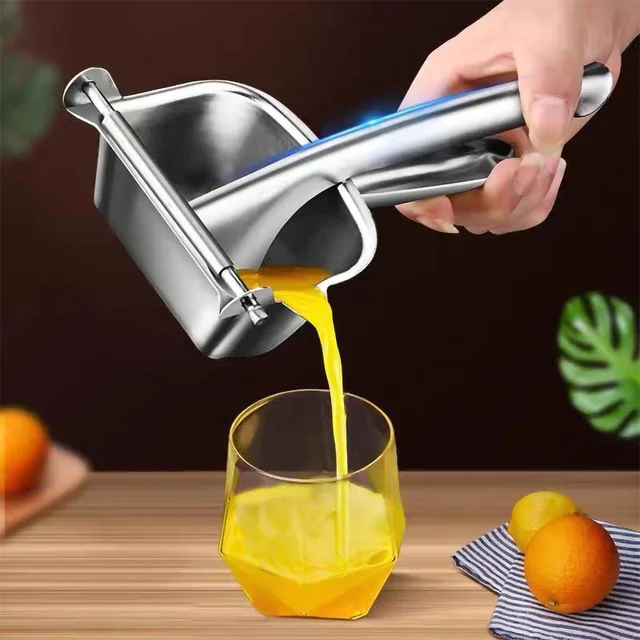 Kézi Citrompréselés Rozsdamentes Acél Hordozható Citrusfélék Friss Narancslé Kivonó Kézhez Ingyenes Citrus Squeezer Konyha Szerszám - Image 5