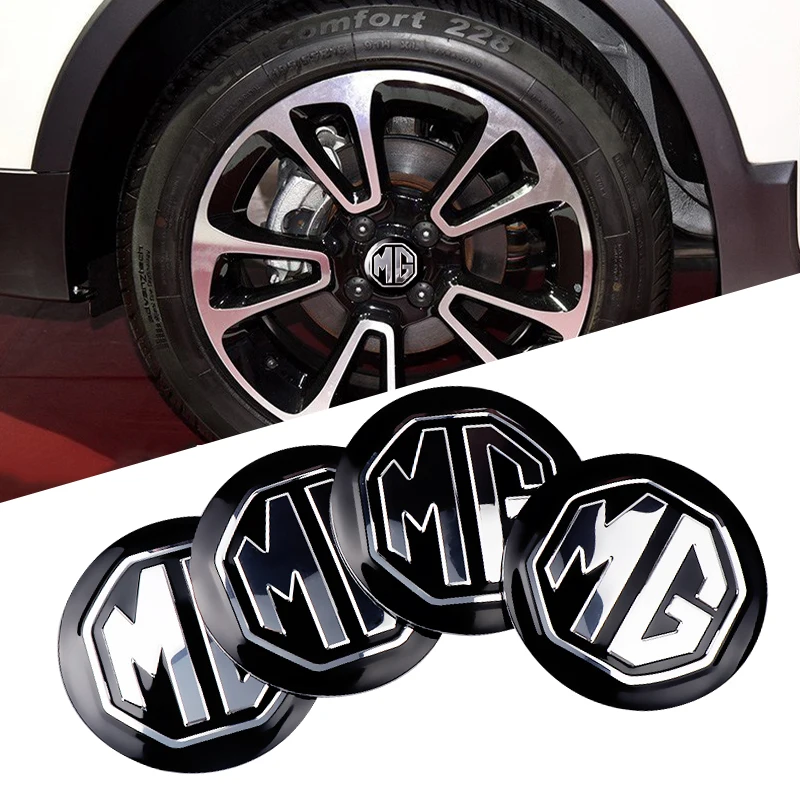 4Pcs 56mm Car Wheel Center Hub Cap Cover Sticker Rim Emblem For MG ZS HS 4 MG4 Mulan EP MG5 MG6