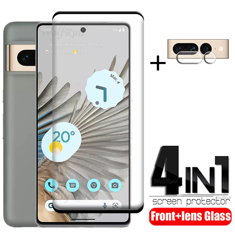 4-In-1 Per Google Pixel 7 Pro Glass Per Google Pixel 7 Pro Proteggi Schermo In Vetro Temperato 9H Per Pixel 7 6 Pro Lens Glass