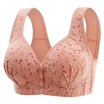New Style Front-Buckled Mother's Bra For Women Large Size Thin Version No Steel Circle Vest-Style Bra Cover 1