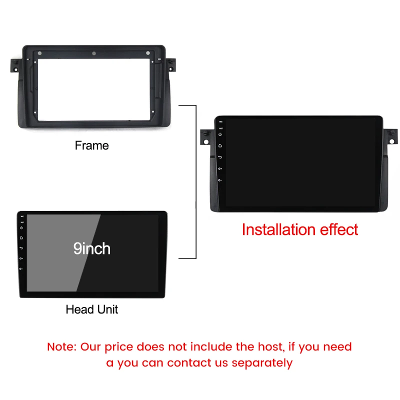 MEKEDE ڵ  þ ġ  ̺ ĵ, BMW E46 г Ʈ ŰƮ, ׷ ڵ , ׷ DVD ÷̾, GPS, 9 ġ, 2din