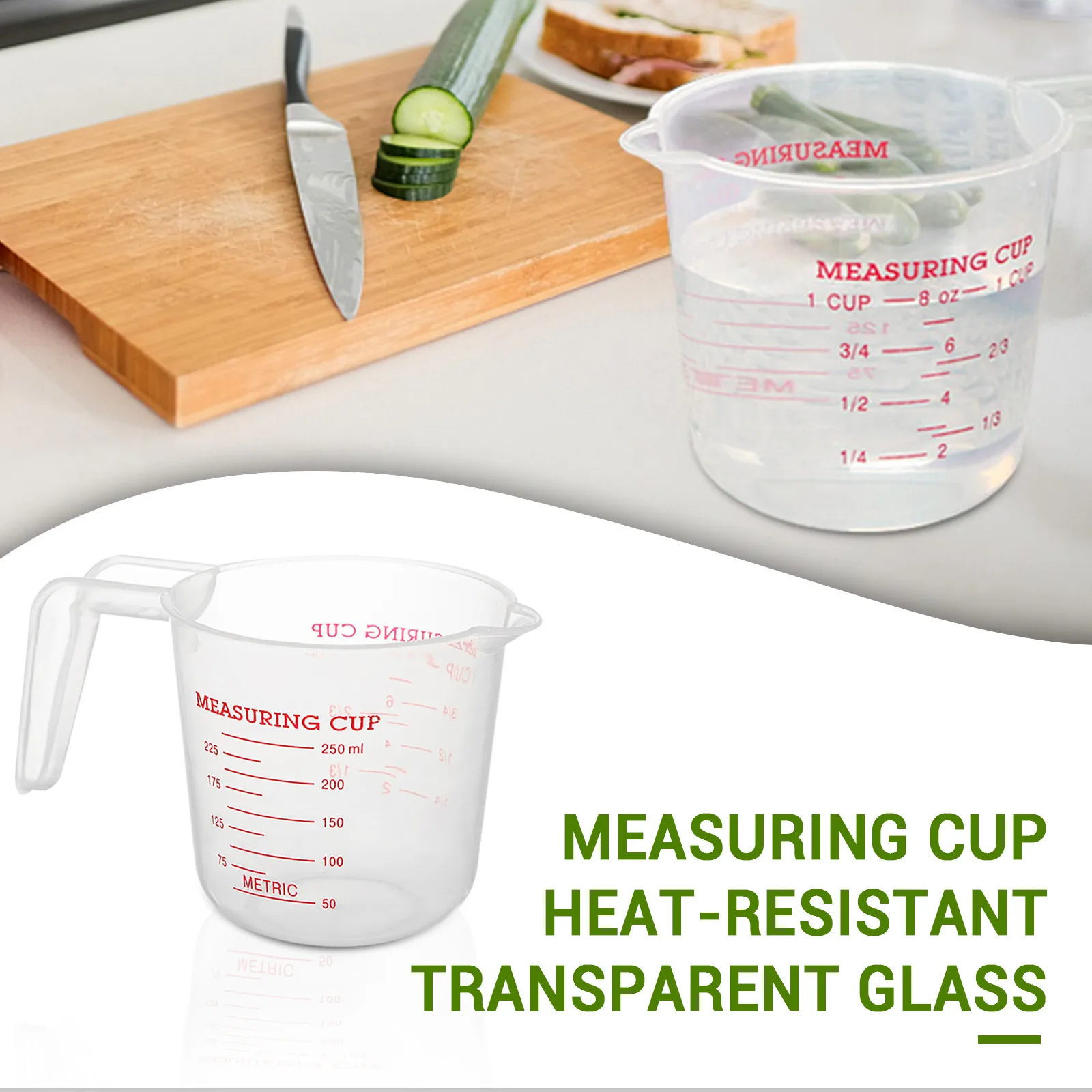 Alipis 3pcs ounce measuring cup measuring cup lab measuring jug plastic  jigger cup shot measuring cup spout measuring cup large measuring cup