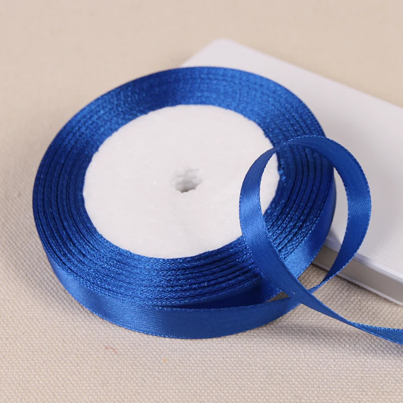 Silk Satin Ribbon 25 Yards/Roll 12mm Silk Satin Ribbon Christmas Wedding Birthday Party Gift Wrapping Decoration DIY Handmade Crafts Material