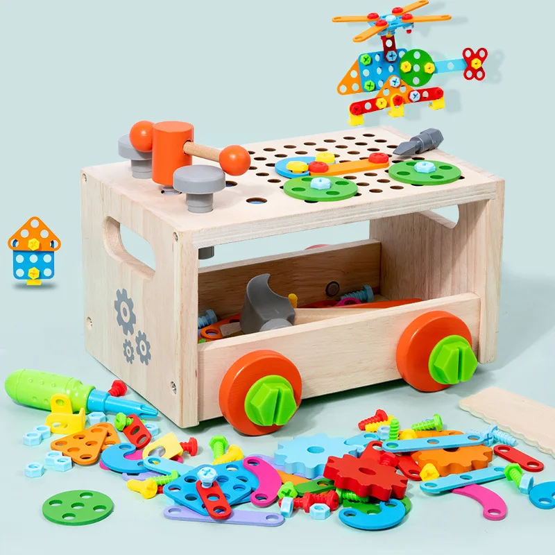 Children's Simulation Repair Toolbox Electric Screwdriver Twisting Screws Assembly and Disassembly Kindergarten suit Toys
