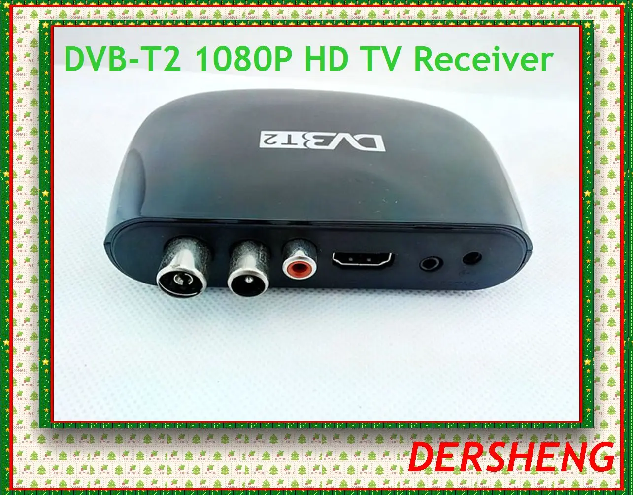 New DVB-T2 Tuner Receiver HD 1080P Satellite Decoder TV Tuner DVB T2 DVB  USB Built-in Russian Manual For Monitor Adapter external hd tv box digital computer program receiver tuner with speaker support crt lcd monitor video cable for tv computer