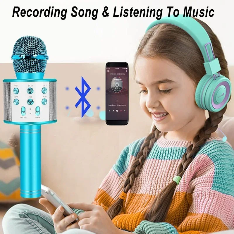 Fun Toys for 4-15 Year Old Girls, Handheld Karaoke Microphone for Kids Birthday Xmas Gifts for 8 9 10 11 Years Old Boys Girl 2