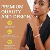 Pure Copper Vintage 3500 Gauss Strong Magnetic Therapy Open Cuff Bracelet Bangle 2