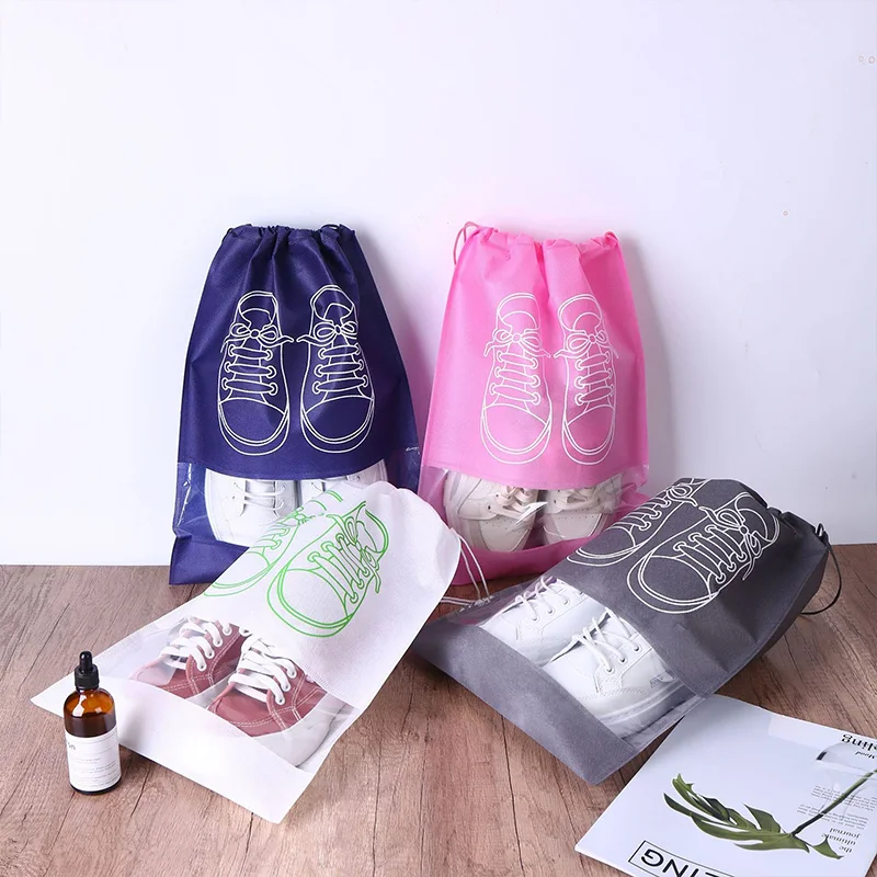 10pcs Shoe Storage Bag Made of Non-woven Fabric Dust-proof and Moisture-proof Travel Artifact Shoe Storage Household Shoe Cover 5