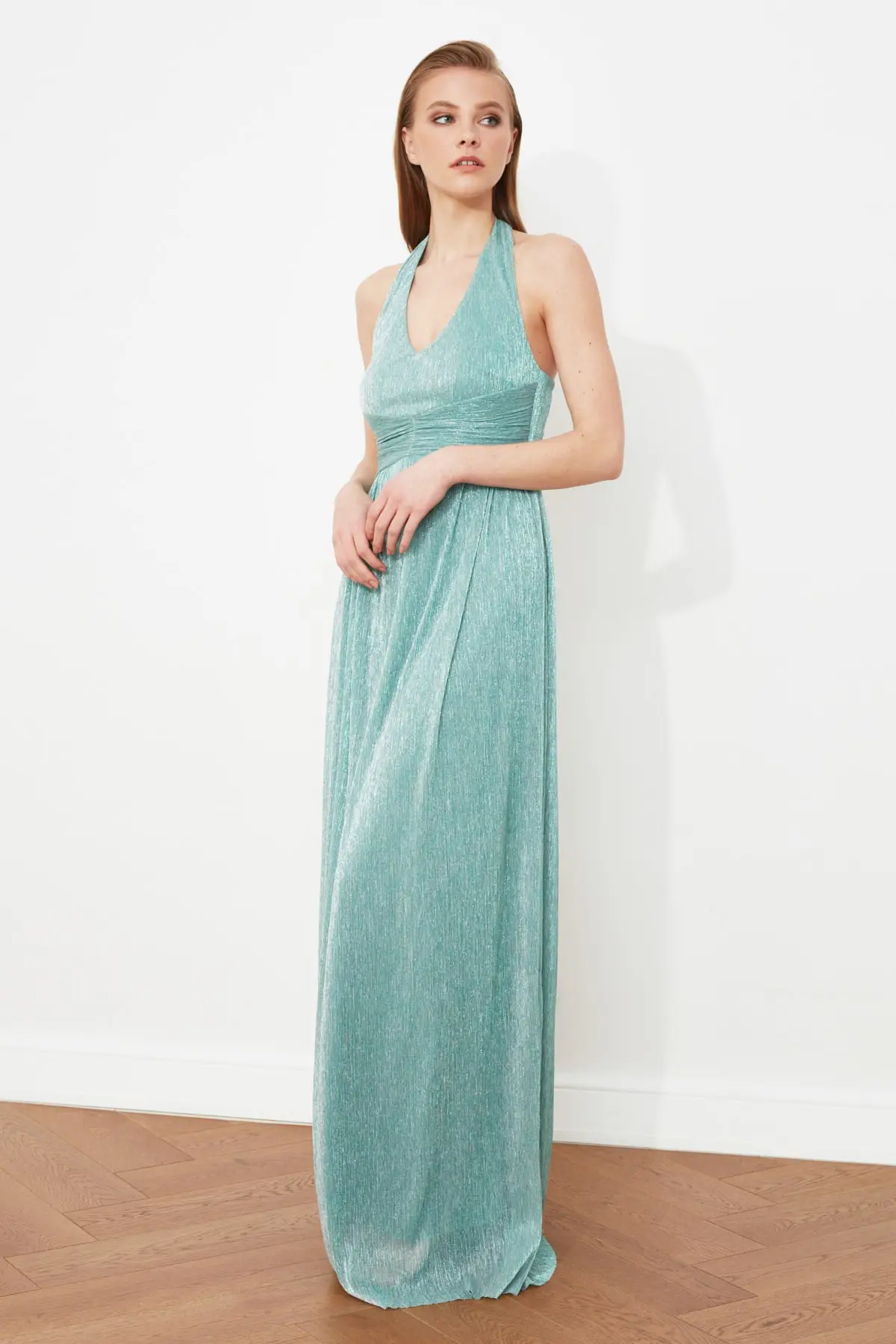 Вечернее платье с корсажем и блестящим для выпускного вечера TPRSS20AE0076 | Свадьбы