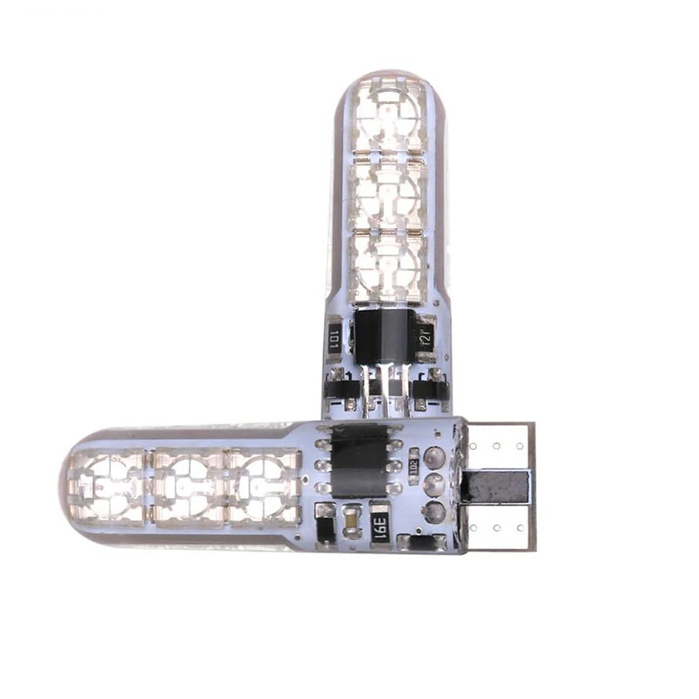 자동차 LED 클리어런스 라이트, T10 RGB 자동차 문짝 사이드 라이트, 6SMD 5050, 자동차 너비 램프, 원격 컨트롤러 포함, 2 개