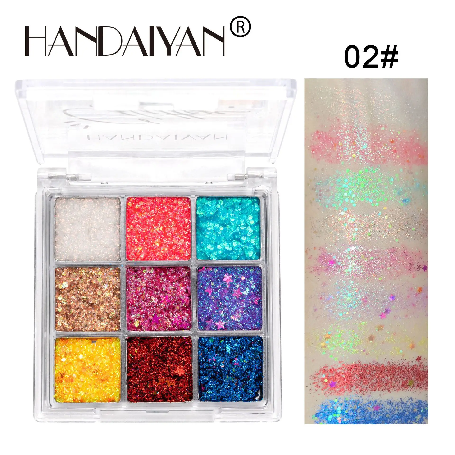 Mini 9-Color Glitter Eyeshadow Palette Image 9