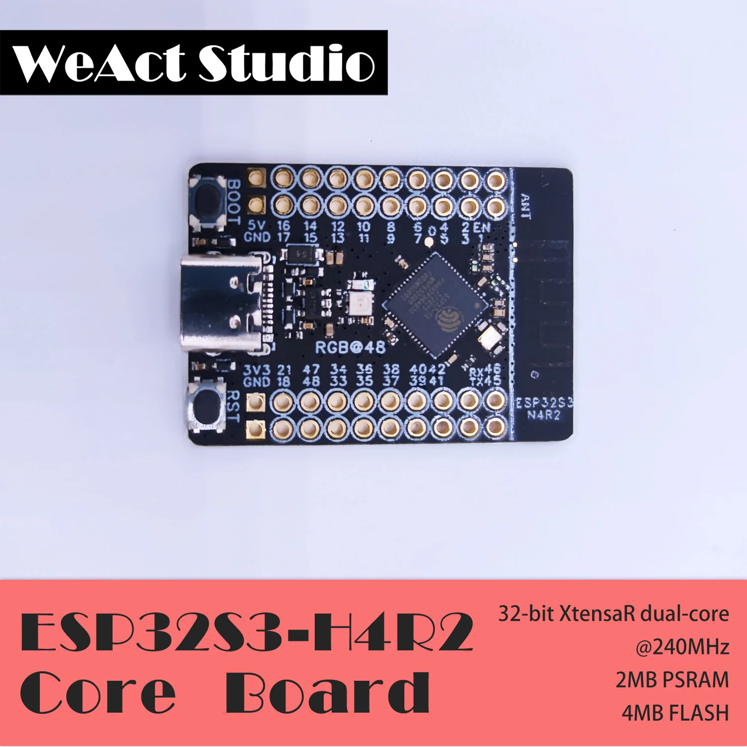 รูปสินค้า แผ่นวงจรควบคุม IoT ESP32-S3 4MB Flash 2MB PSRAM