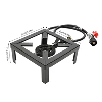 8000W Portable Single Burner Outdoor Gas Stove Propane Cooker with Adjustable 0-20Psi Regulator Hose for Patio Camping BBQ 2