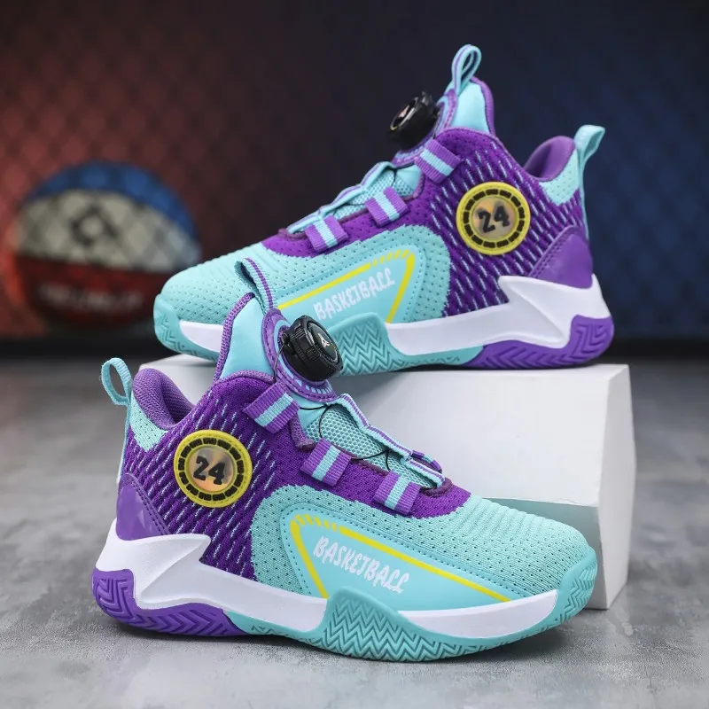 Children's basketball shoes Boys' sports shoes Breathable non-slip girls' high-quality sports basketball shoes Size 31-40
