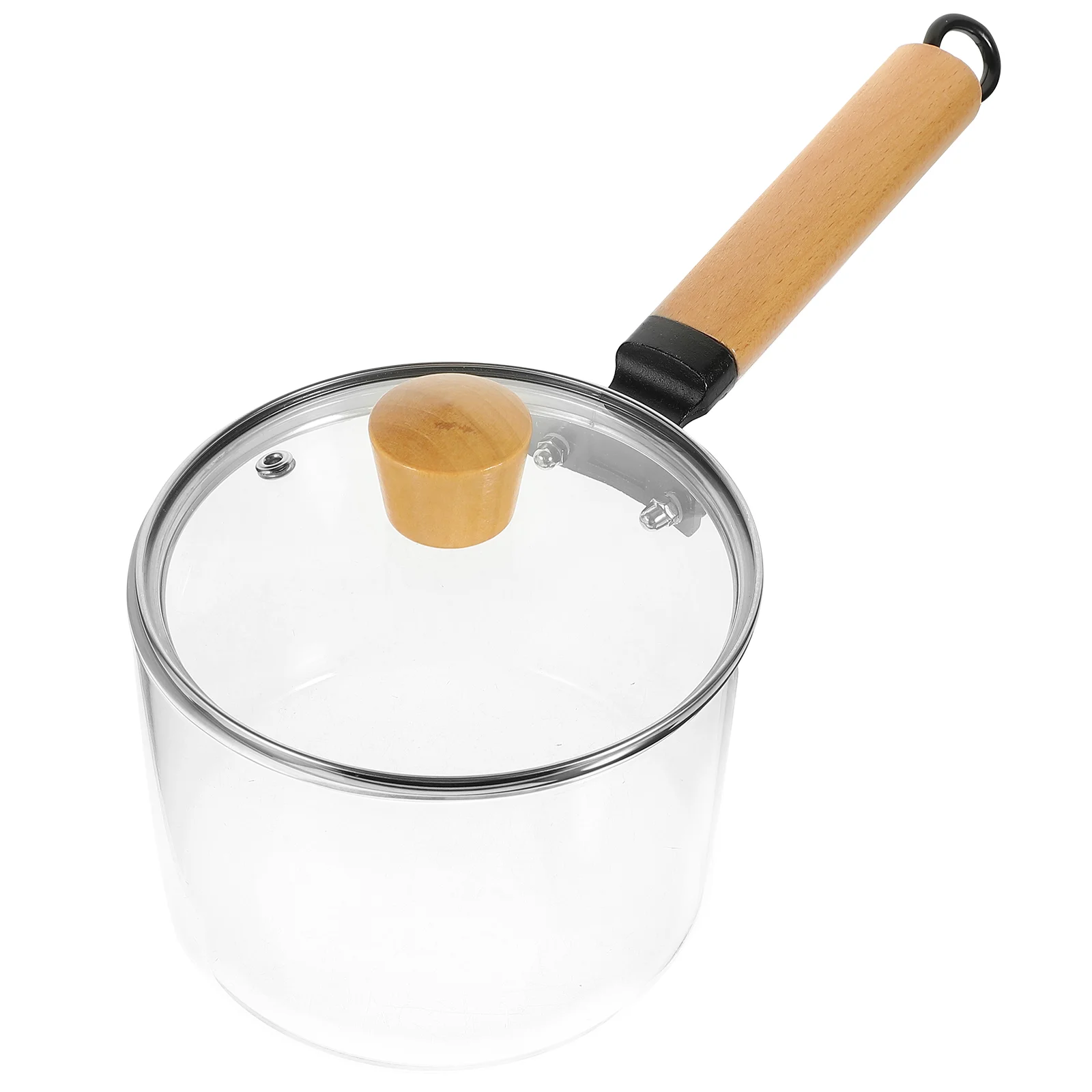 Glass Milk Pot Clear Saucepan Nonstick Pasta Pot Milk Pan Stovetop Pot Butter Warmer