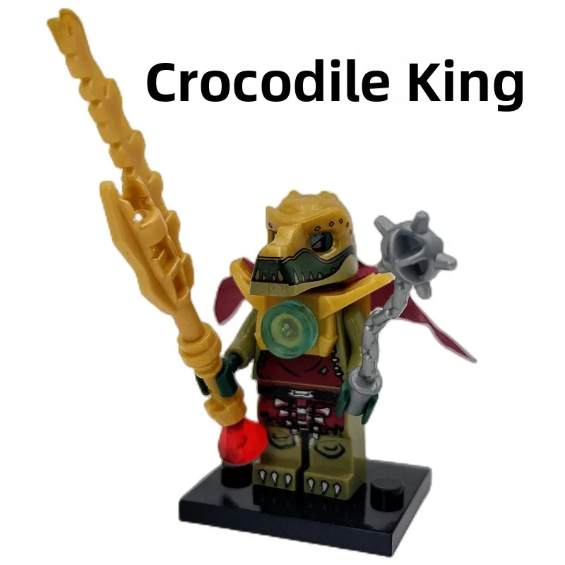 Unstoppable Lion Tribe Crocodile King Assembly Toy Building Blos Figure Puzzle Play Creative DIY Eonal Plastic Toys