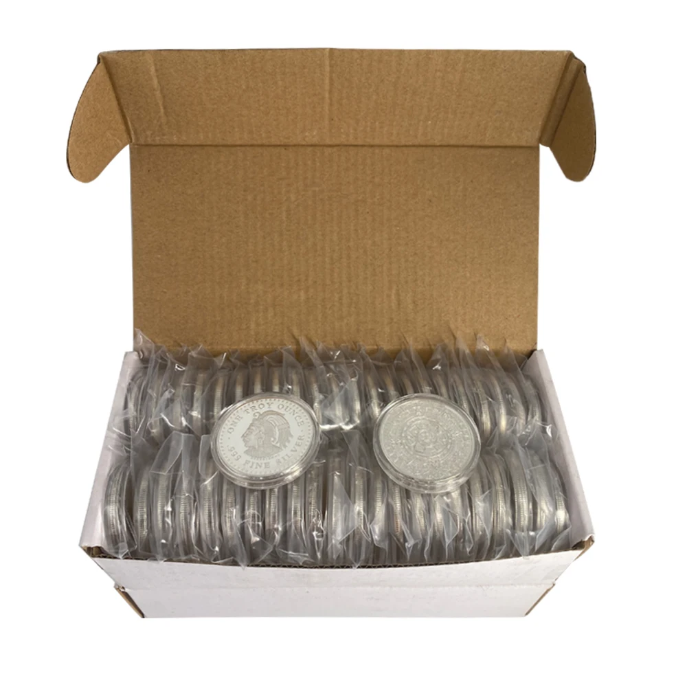 

100pcs Mexican Mayan Silver 40*3mm Maya IS Important Classical Culture Commemorative Coin Collection