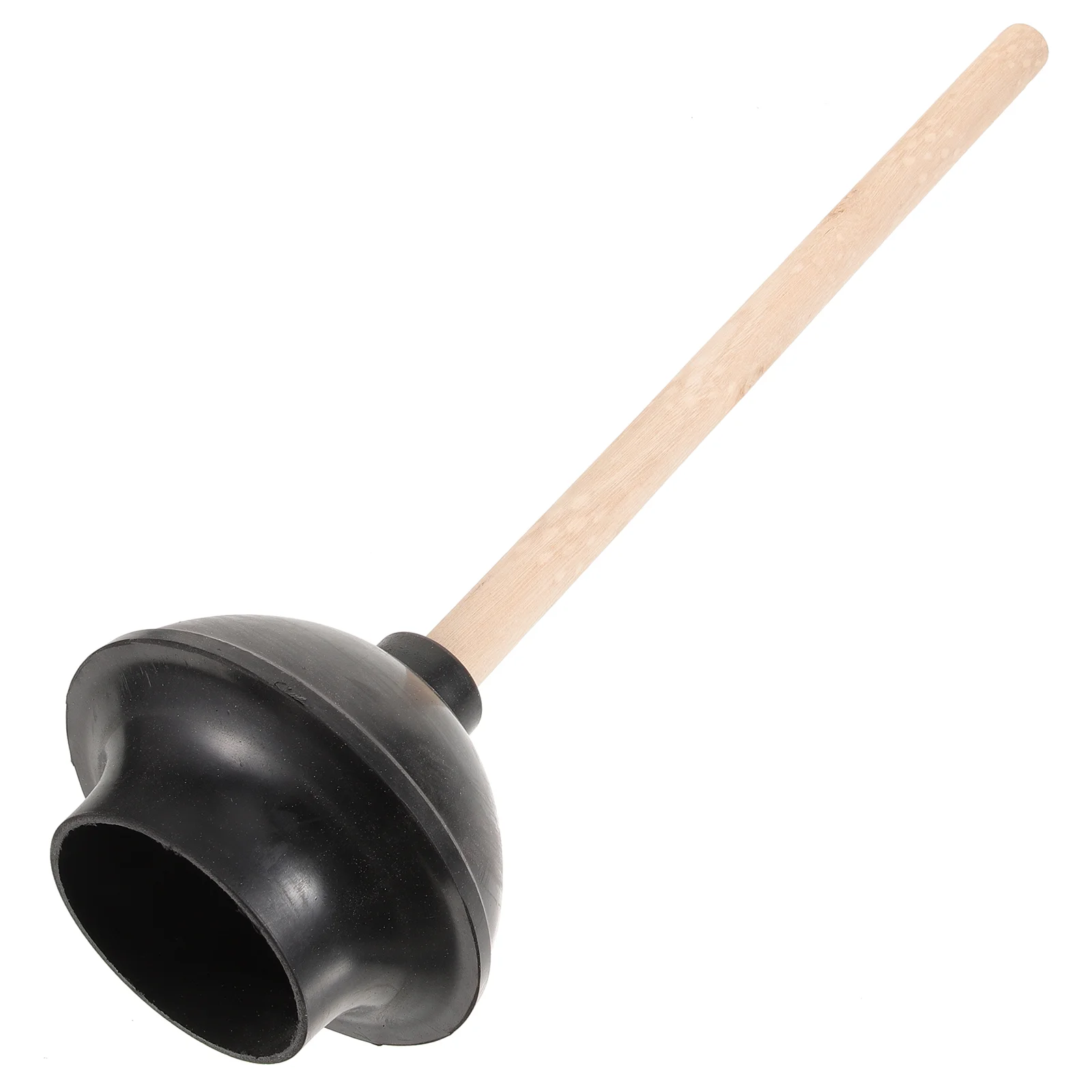

Toilet Plunger Clogged Heavy Duty Force Cup Rubber Toilet Plunger Wooden Handle Bathroom Unclog Sink Flange Toilet Plungers