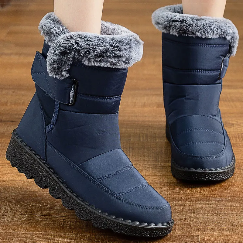 Women's Boots Fashion Winter Boots With Super Warm Fur Botas Mujer 2025 Winter Shoes Woman Snow Boots Elegant Woman Heeled Shoes