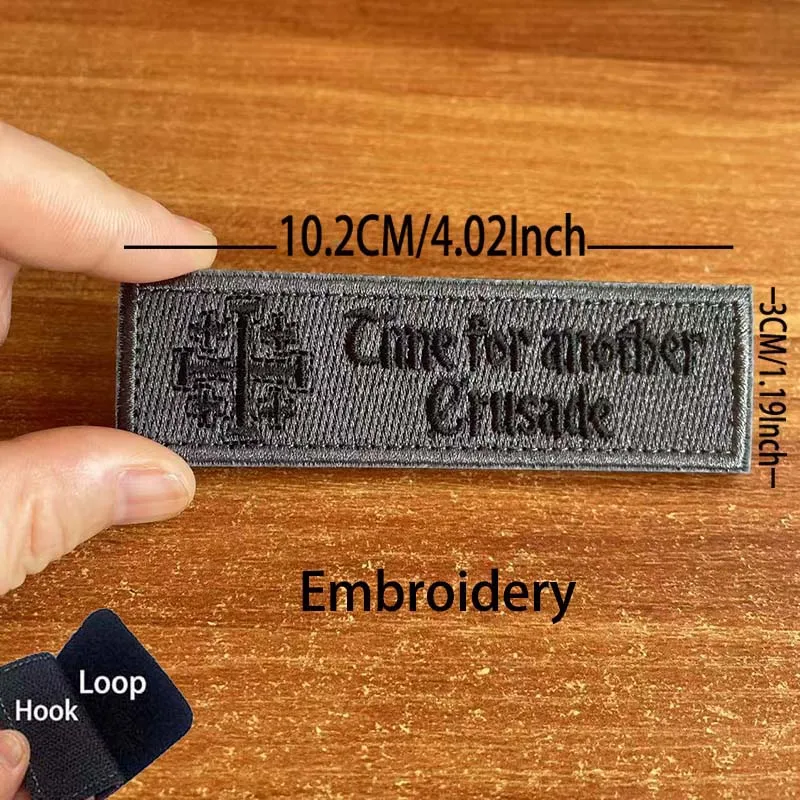 Die Tempelritter von Jerusalem, die Kreuzzüge Moral Emblem Stoff bestickte Applikation Patches, militärische Aufkleber taktisches Abzeichen – Detail 9