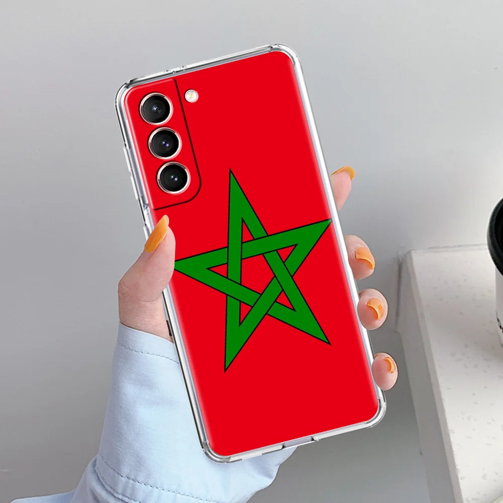 Morocco Flag Soccer Design Soft Clear Phone Case