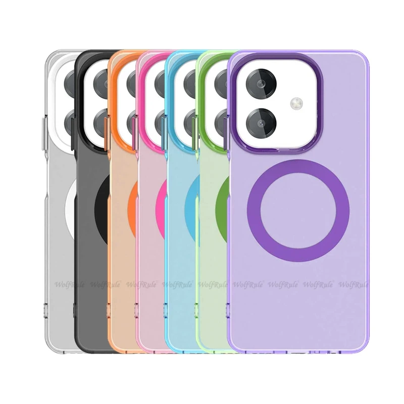 Enhanced OPPO A40 Case: Transparent Armor with Wireless Charging & Magnetic Grip