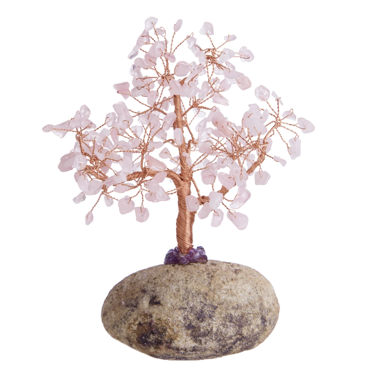Natural Tumbled Stones Crystal Tree With Pebble Base Lucky Money Tree Reiki Healing Feng Shui Home Decor