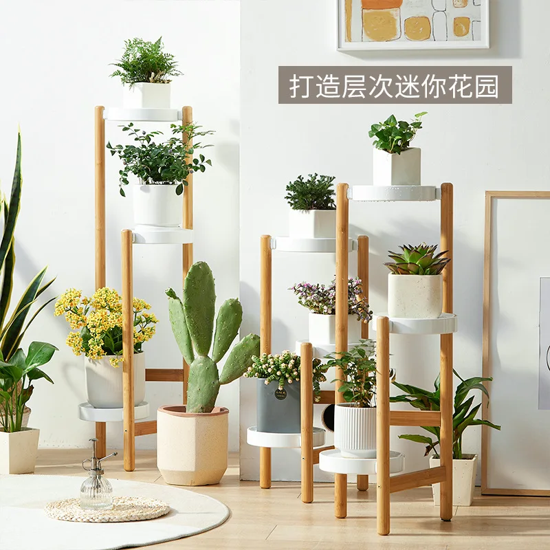 Floor-to-ceiling flower stand multi-layer household Nordic green plants succulent balcony living room shelving pot rack
