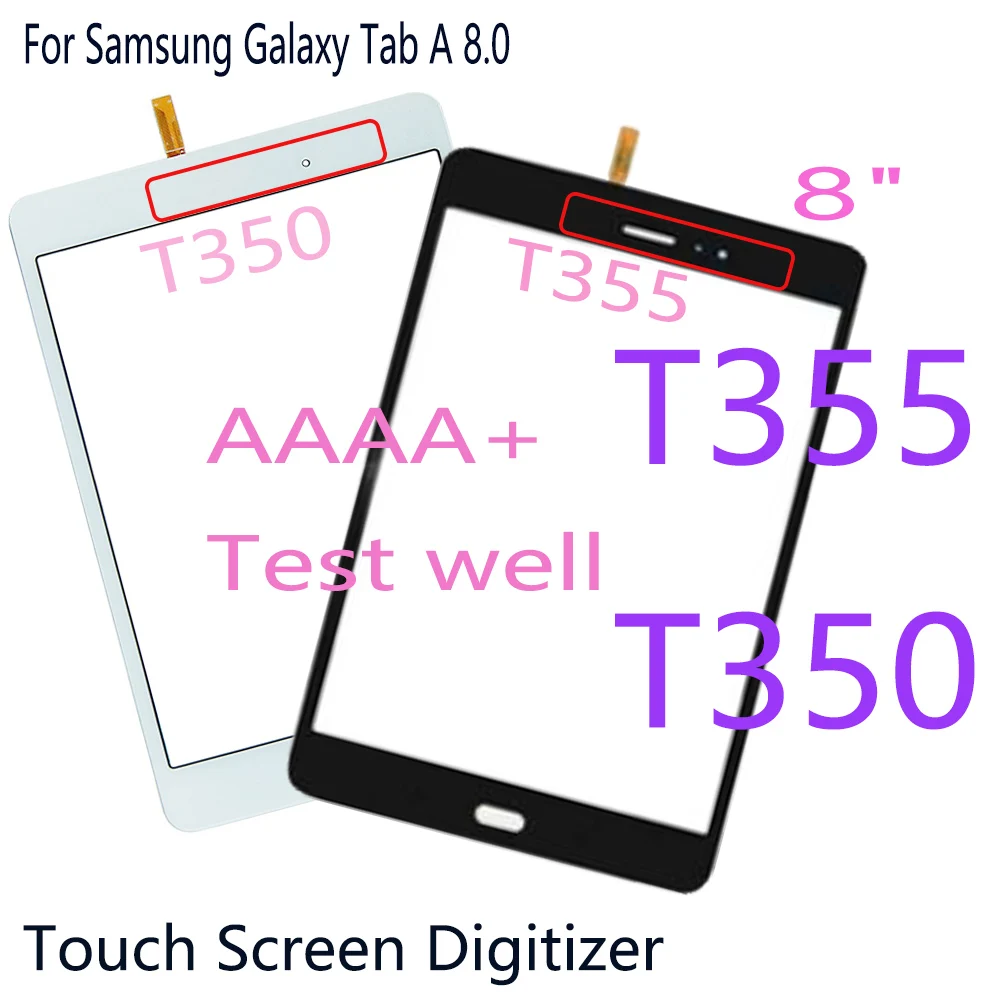 Aaa + Testato Da 8 Pollici Per Samsung Galaxy Tab A 8.0 T355 T350 Sm-T355 Sm-T350 Touch Screen Digitizer Sensor Sostituzione Del Pannello In Vetro