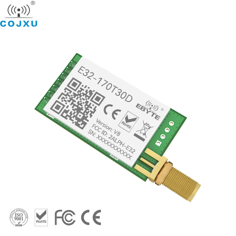 LoRa rf 모듈 UART 무선 송수신기, 장거리 SMA-k 안테나 E32-170T30D-V2.0, 170 MHz, 1W, 170 MHz..