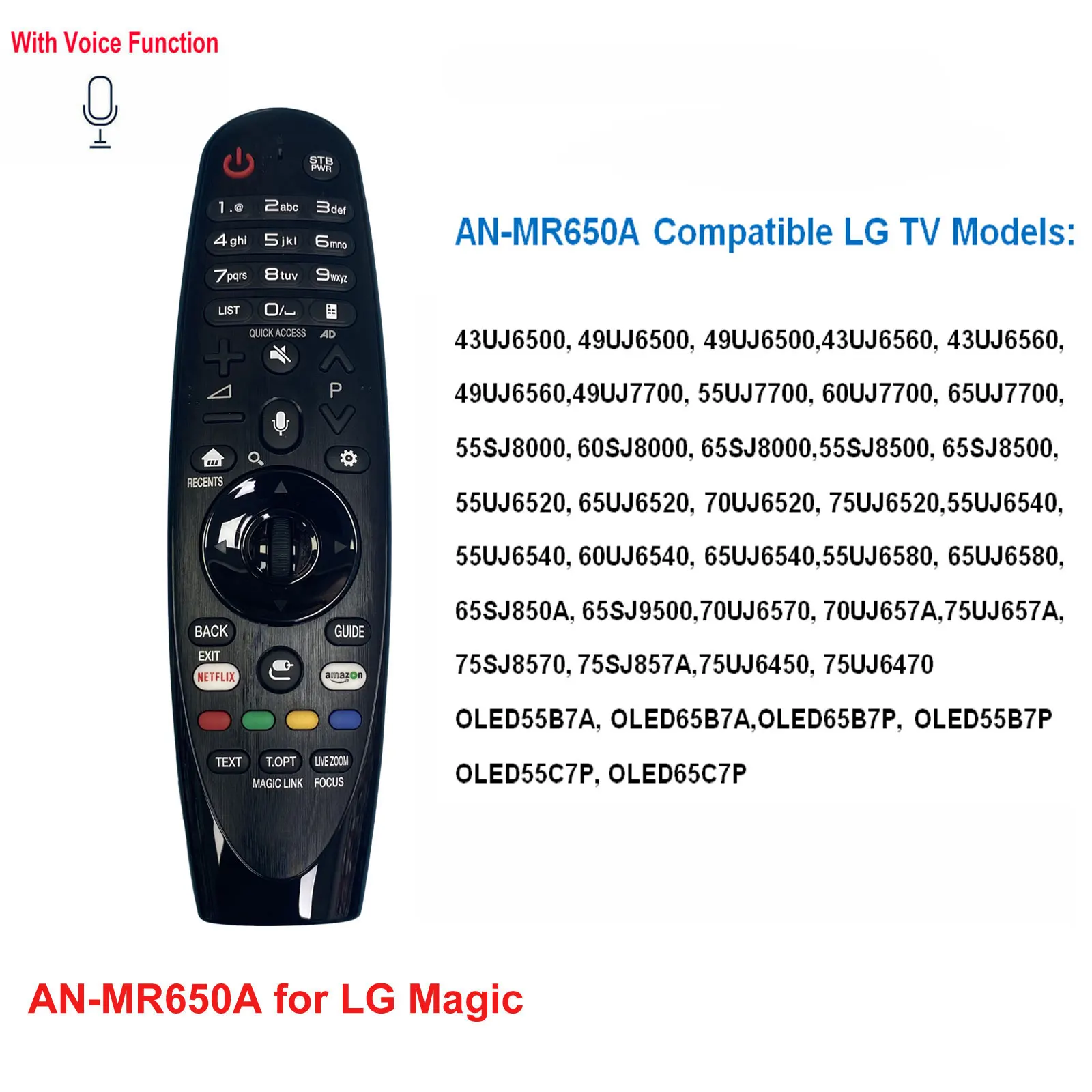 Control Magic Remote An-mr650a Para Tv LG Nuevo Netflix 