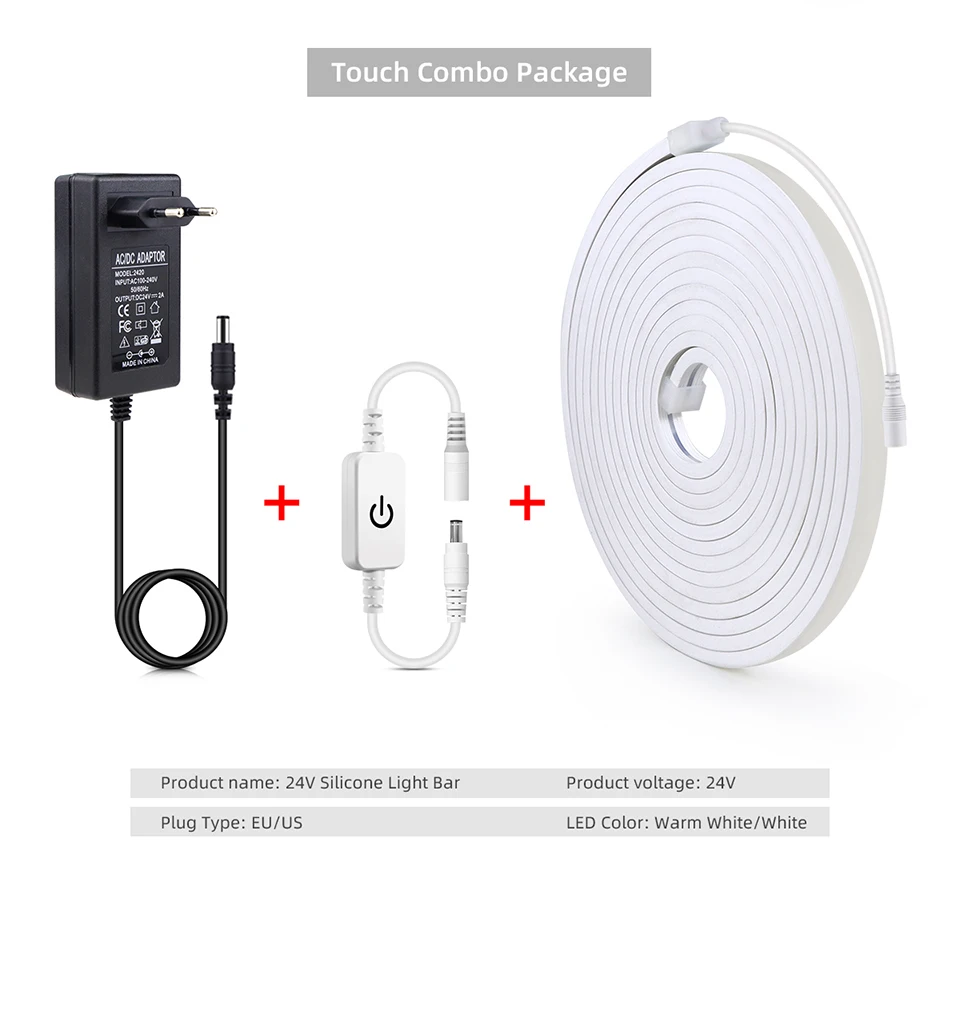 LED Dimmable Sensor de Toque Interruptor 320LED