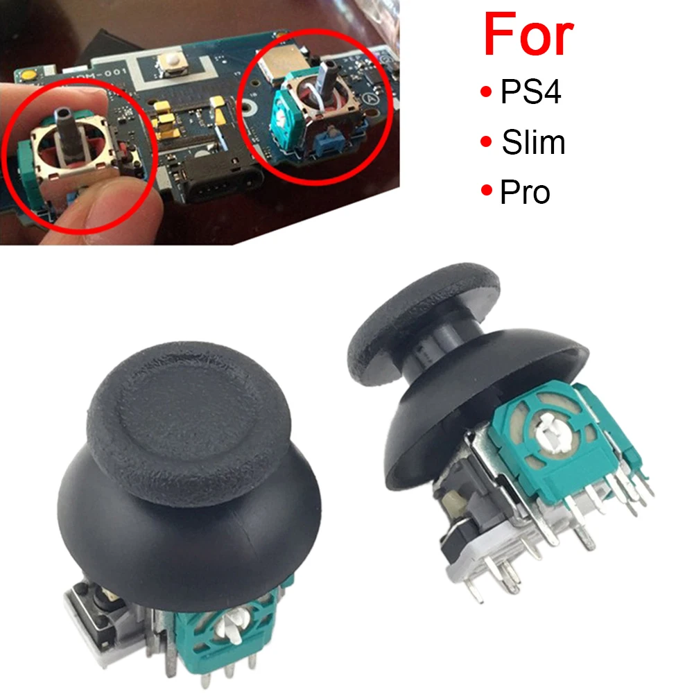 2pcs 3d Analog Axis Joystick Module Potentiometer With Black Thumb